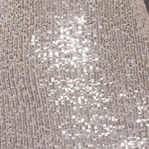 Sequin Sleeveless V-Neck Tassel Bodycon Mini Dress - Picture 10 of 11